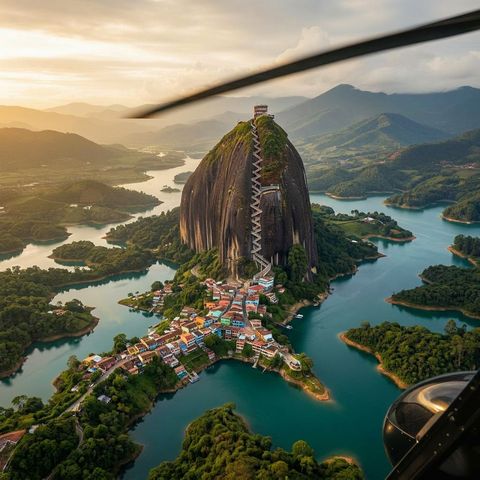 Tour en helicóptero en Guatapé · vuelos privados desde Medellín